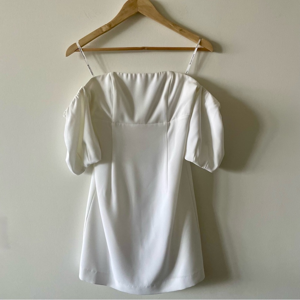 Marciano by GUESS Mini Off-Shoulder Babydoll Style Dress with Balloon Sleeves
